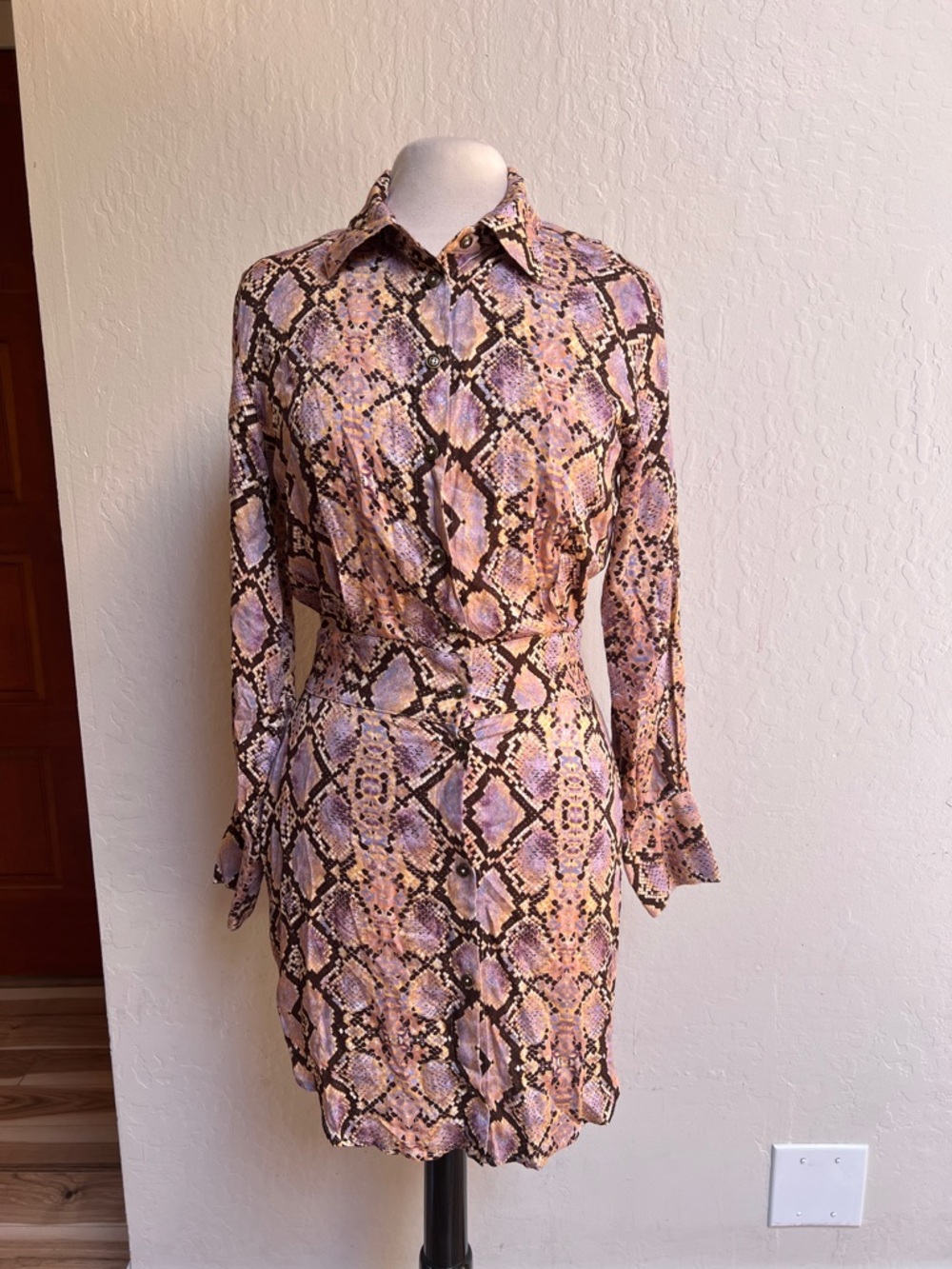 Chased snake skin print dress NWT